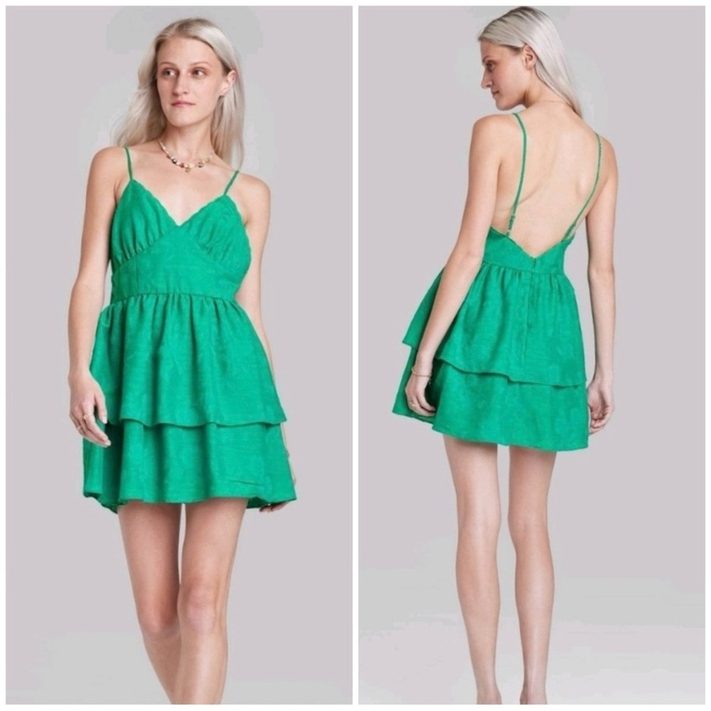 Wild Fable Green Layered Dress